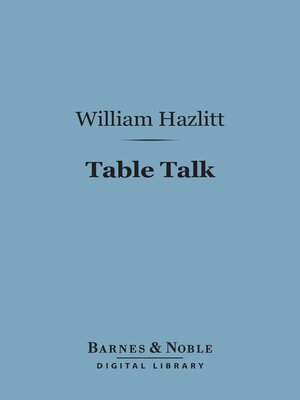 cover image of Table Talk (Barnes & Noble Digital Library)